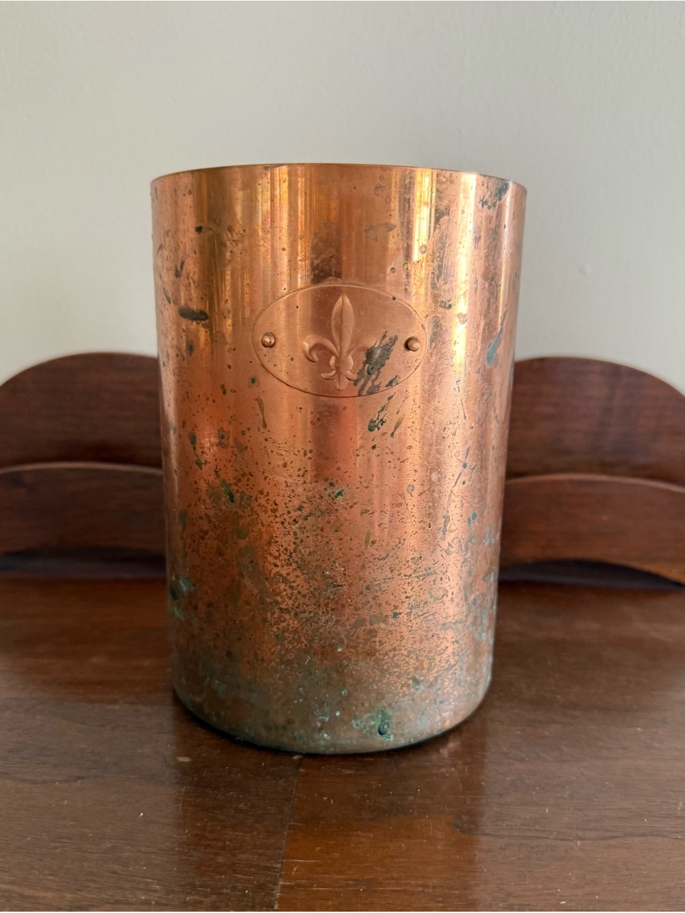 Daniel Cremieux "Maison" Utensil Holder Made Of Solid Copper Oxidation/Patina